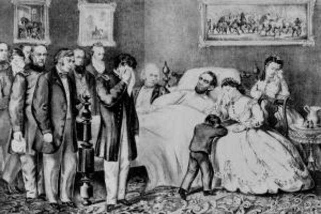 Abraham Lincoln was shot, and died the next morning