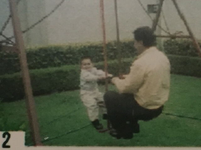 I play for first time with my father.