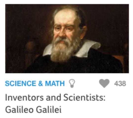 Galileo observes moon