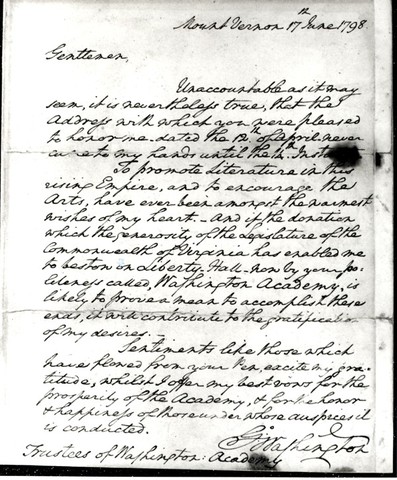 George Washingtons Letter