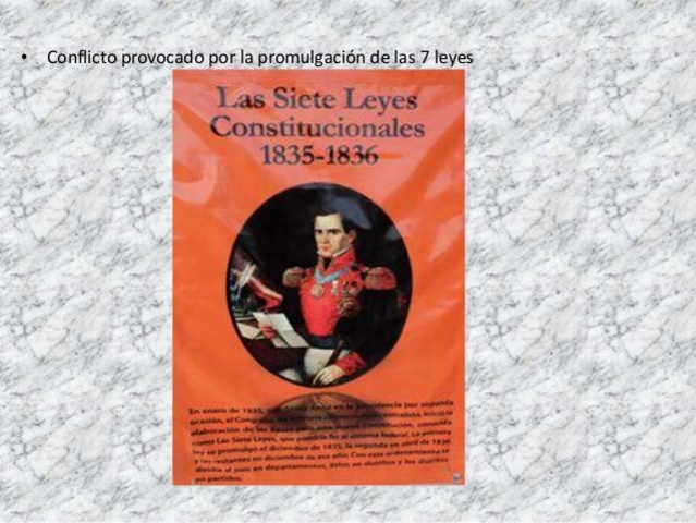 Promulgación de las siete leyes constitucionales
