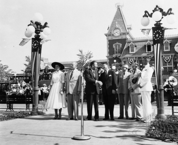Disneyland opens in Anaheim, California