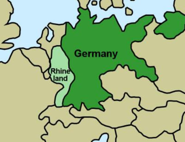 German troops occupy Rhinehand