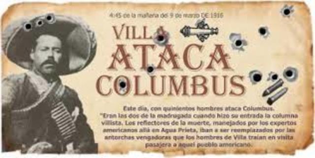 Francisco Villa invade la ciudad de Columbus, EUA