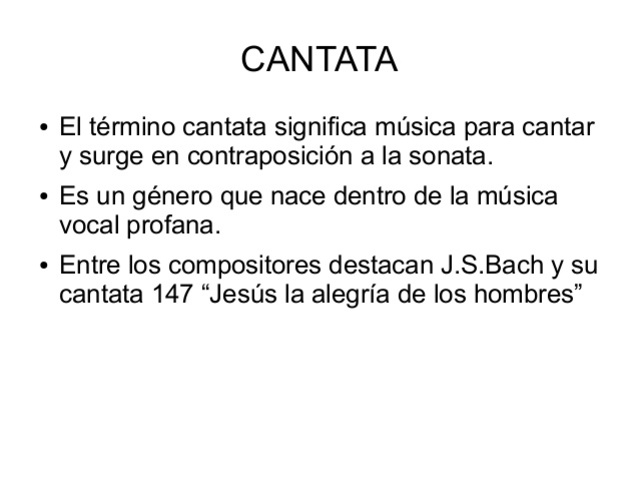 La cantata