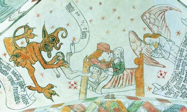 Kalkmaleri fra middelalderen(1510)