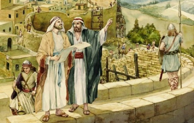 444 B.C. Nehemiah rebuilt Jerusalem’s wall (Nehemiah 6)