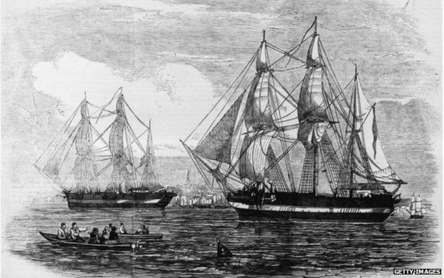 John Franklin set sail from Britain