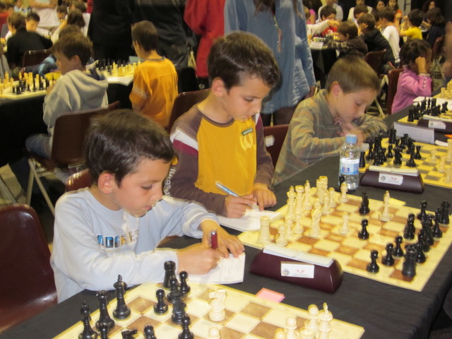 Primera partida al ajedréz.