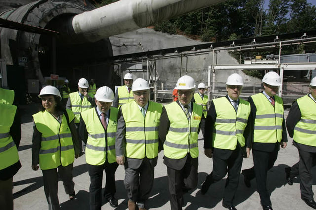 Acto oficial del calé del túnel Oeste de la Variante de Pajares