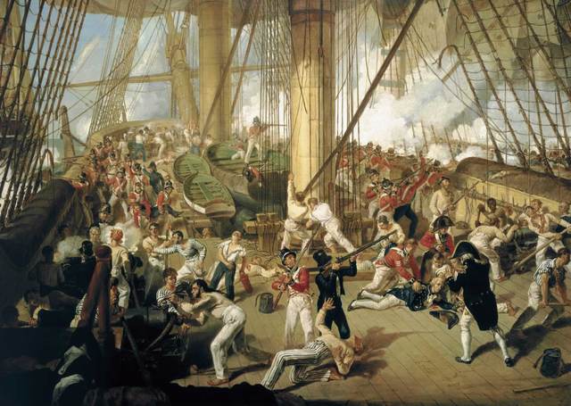 Battle of Trafalgar Nelson defeats the French and Spanish fleet