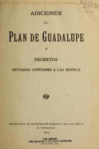 Adiciones al Plan de Guadalupe.