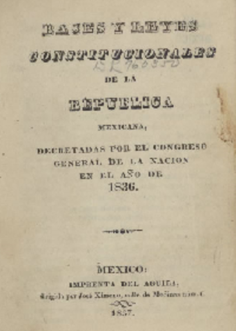 Las Siete Leyes Constitucionales de 1836