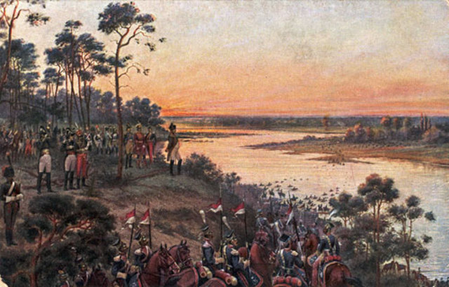 Война делится на несколько этапов, первый из которых- наступление Наполеона.