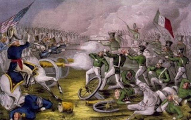 (1846) Se desata la guerra contra Estados Unidos.