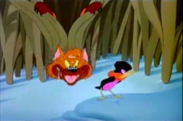 A cat with a growling stomach had its eyes on the bird.