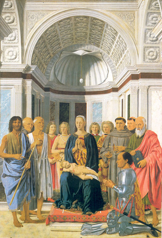 Madonna col bambino, santi e angeli