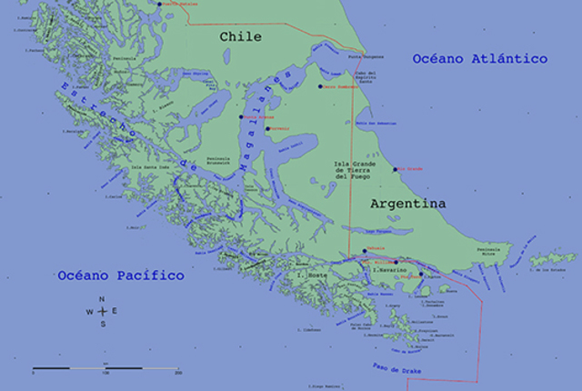 Estrecho de Magallanes.