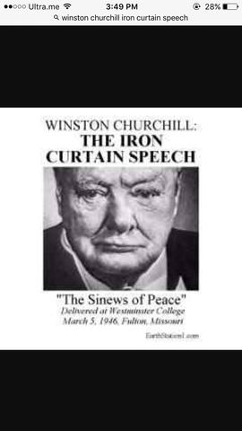 Winston Churchill "iron curtain "speech
