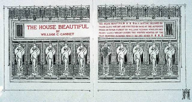 Frank Lloyd Wright y William Wislow realizán colaboración con el libro The house beautiful.