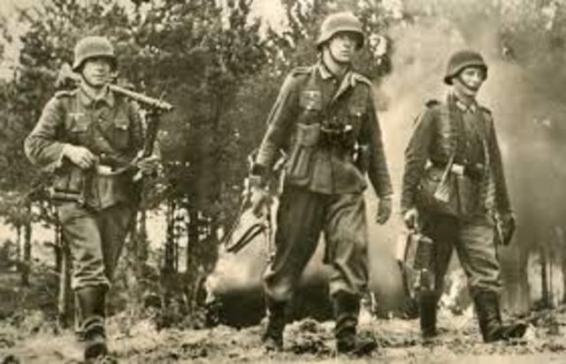 German Blitzkreig overwhelms Belguim, Holland, and France