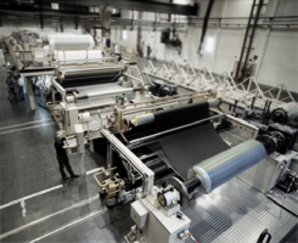 Maquina de fabricación de papel.