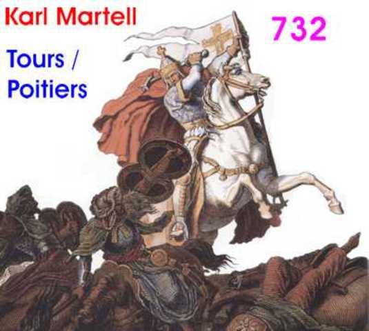 Incursión en suelo franco. Batalla de Poitiers o batalla de Tours (732)