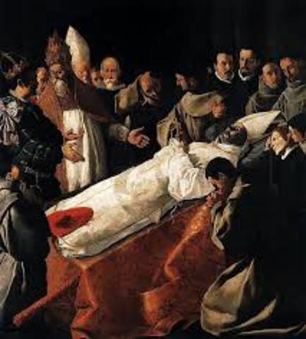 Francisco Zurbarán "Entierro de un Monje"