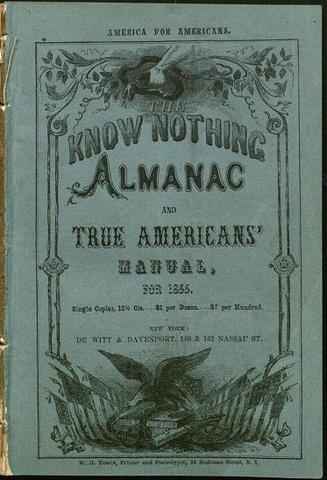 Formation of the Know Nothing Party