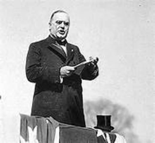 WIlliam McKinley inaugurated