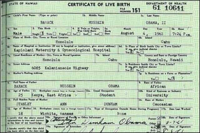 Offers Barack 5 million dollars to whatever charity he wants in return for baracks birth certificate