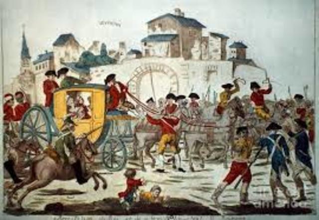 King Louis XVI's arrest