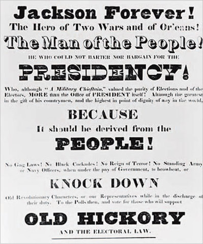 Andrew Jackson re-elected President
