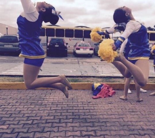 When I competed in cheerleading competition