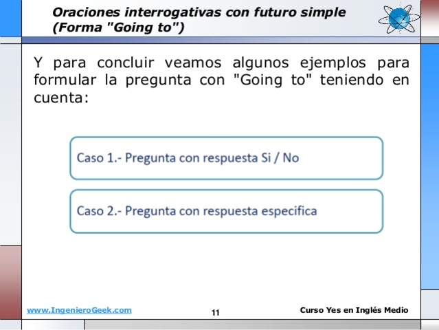 FORMA  DE  going to"