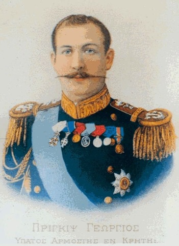 Ο Γεώργιος;Β΄, γιος του Γεωργίου Α', αναλαμβάνει τα καθήκοντά του ως Ύπατος Αρμοστής στην αυτόνομη Κρήτη.