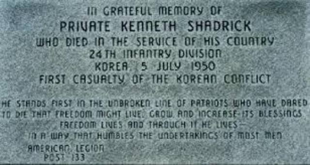 Korea- First US Troop killed