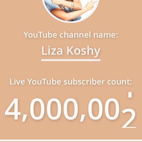SHe has 4 million subscribers on youtube