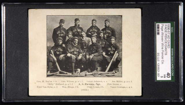 First Black Baseball Teams Played