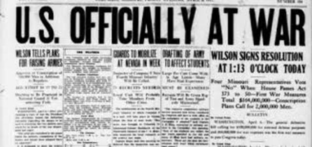 America enters WWI