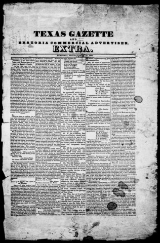 Texas Gazette newspaper