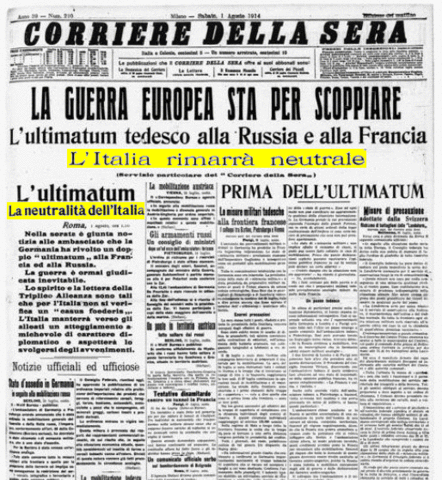 Dichiarazione di neutralità dell’ Italia