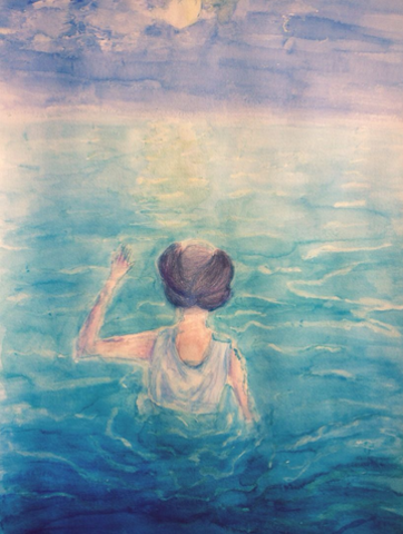 Edna learning to swim