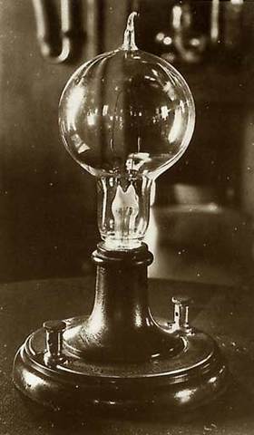 Invención de la bombilla de Edison