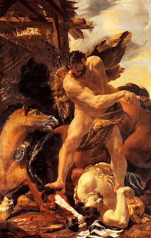 Hercule et les juments de diomède