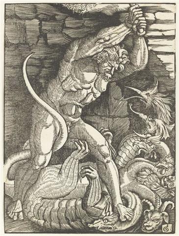 Hercule tue l'hydre de Lerne