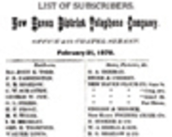1a Estação telefônica – Bell para American Bell