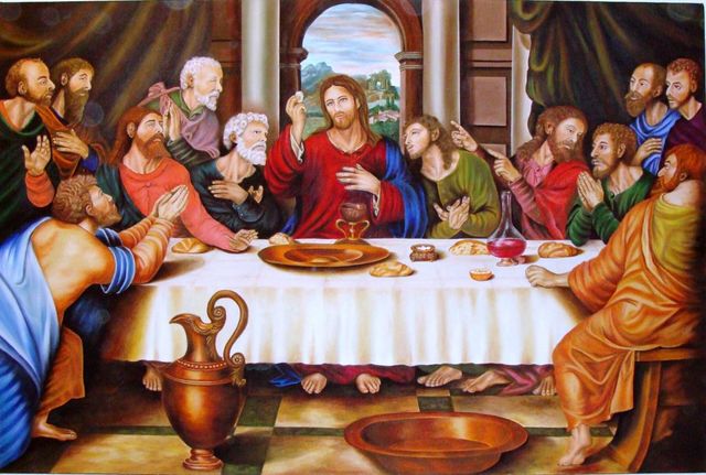 Acaba la pintura mural de La última cena.