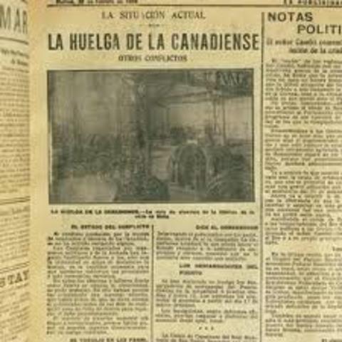 Petita menció de la vaga als diaris