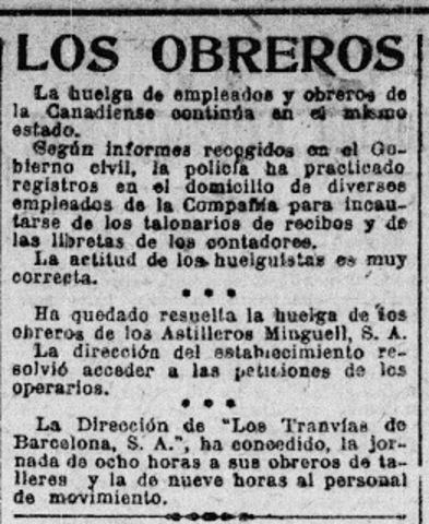 La direcció de Tramvies de Barcelona S.A. ...